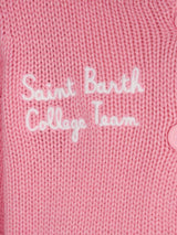 Girl pink college cardigan