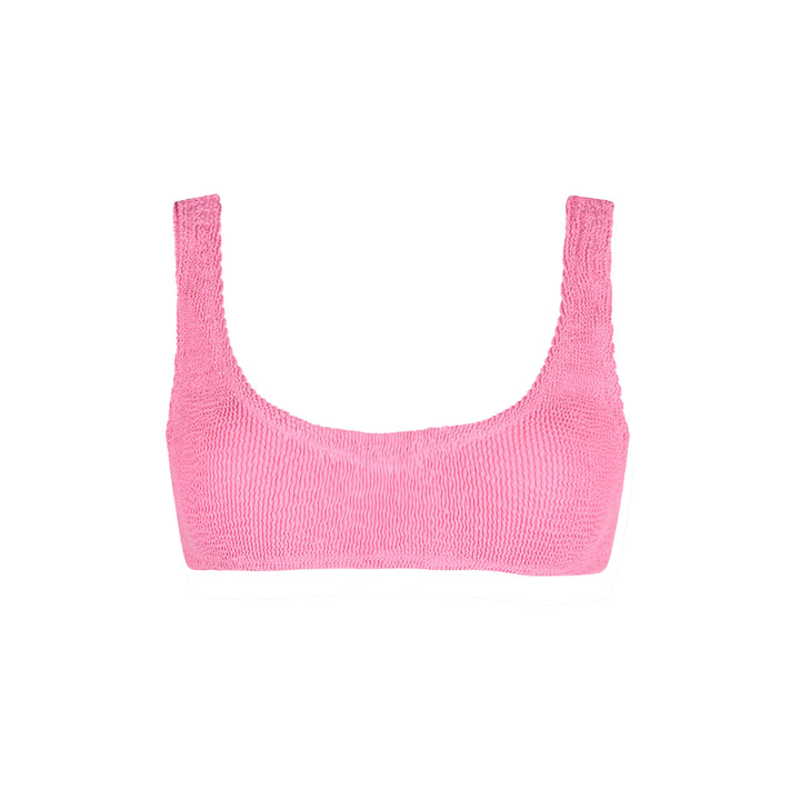 Naima pink crinkle classic bralette top