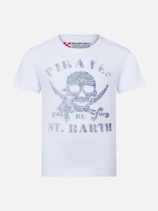 T-shirt da bambino stampa pirata