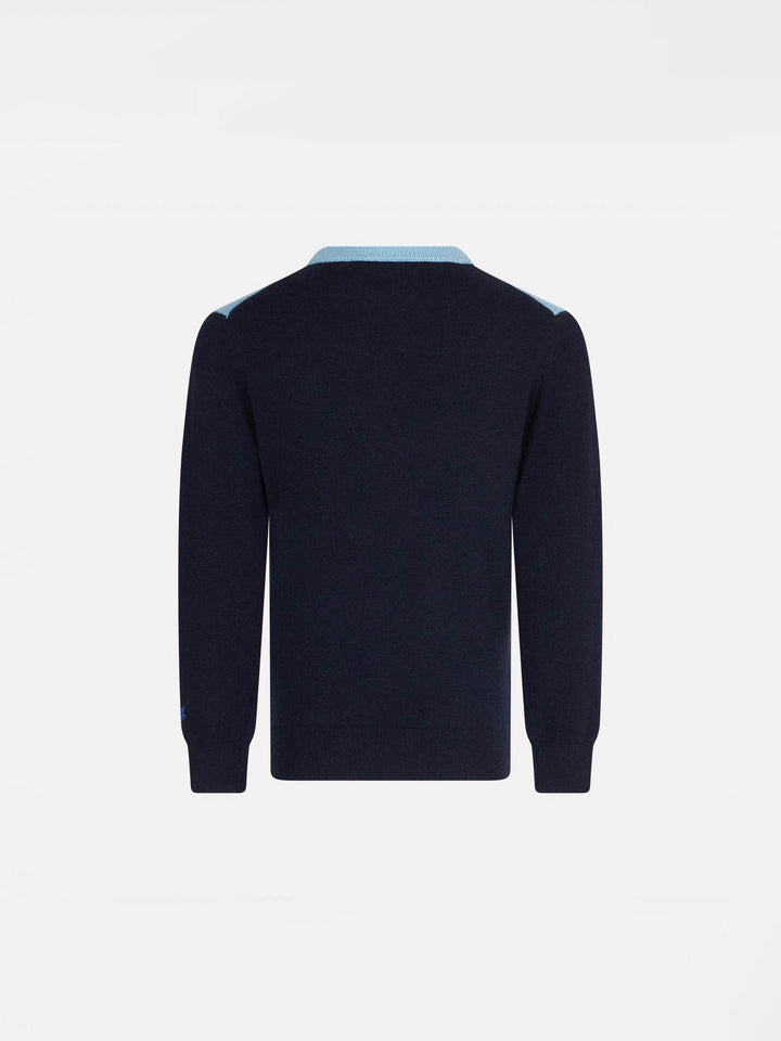 Maglione da bambino con stampa jacquard montagna