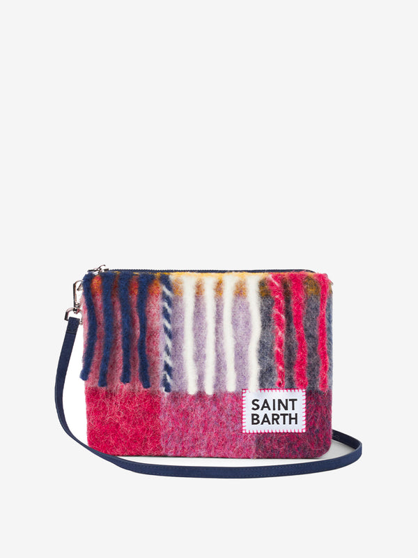 Pouch coperta a tracolla Parisienne con sfumature rosa e grigie