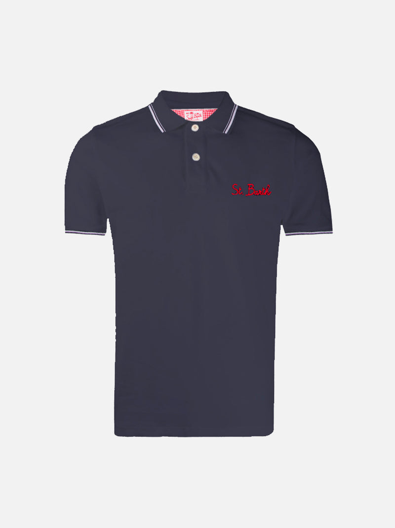 Polo piquet da bambino blu navy