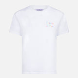 Woman cotton t-shirt with Portami al mare! embroidered