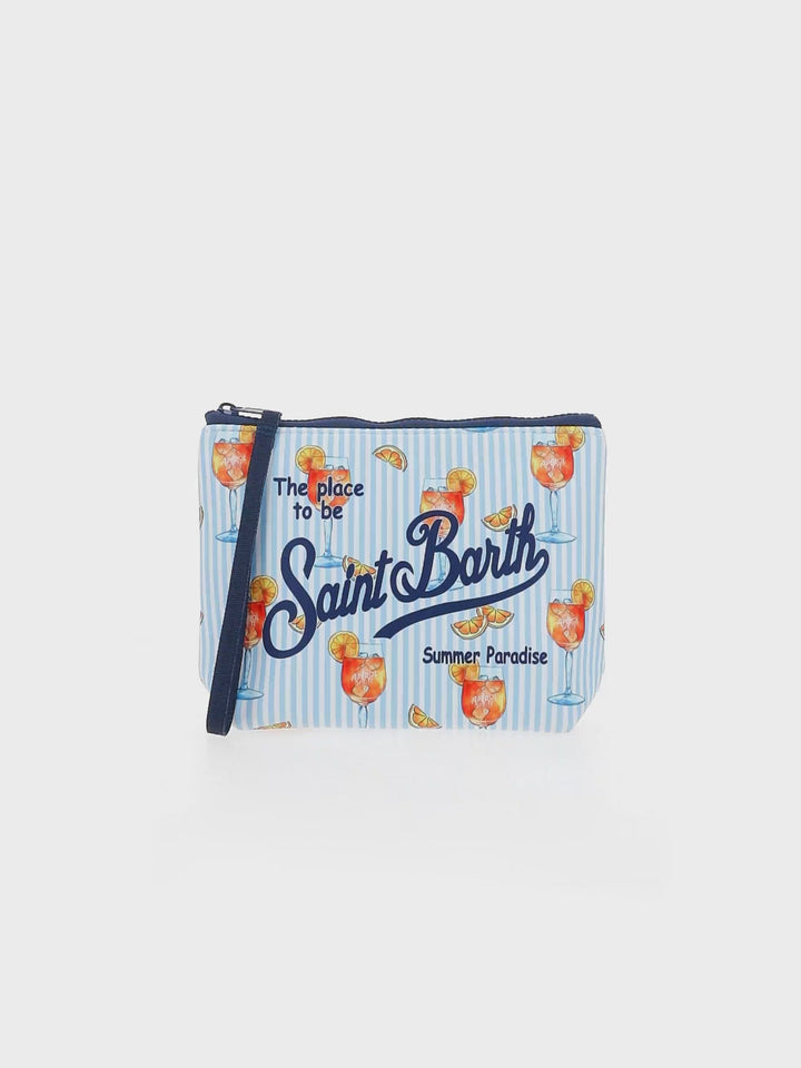 Aline Scuba-Pochette mit Cocktail-Print