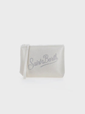 Aline Shiny  beige pochette with rhinestones