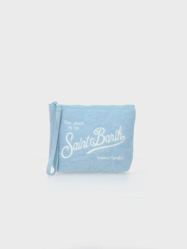 Light blue terry pochette Aline