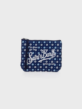 Aline scuba pochette with micro tie print