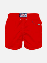 Red light fabric boy swim shorts | Pantone® Special Edition