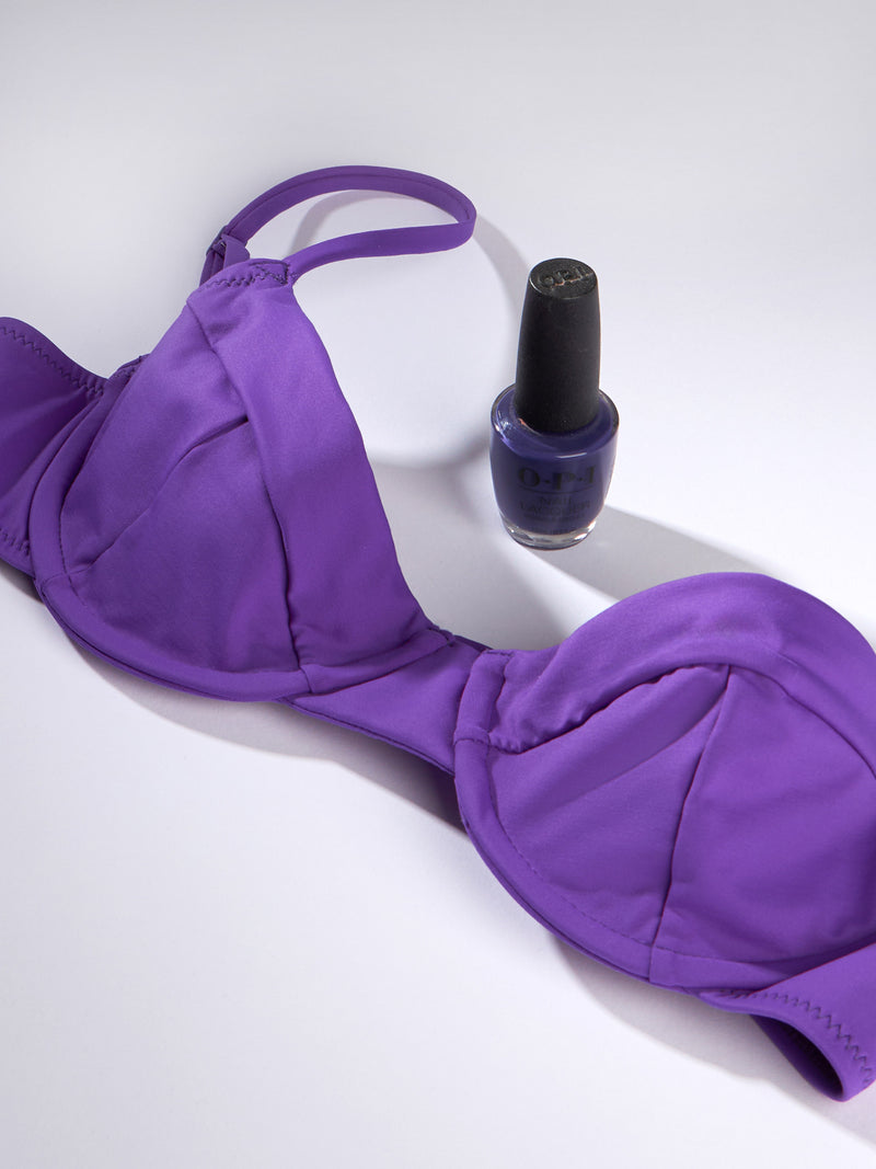 Bikini da donna a bralette viola 