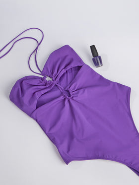 Purple cutout one piece swimsuit - MC2 Saint Barth