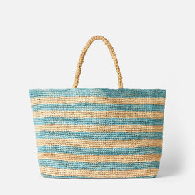 Borsa Ferdie in rafia con ricamo Saint Barth 