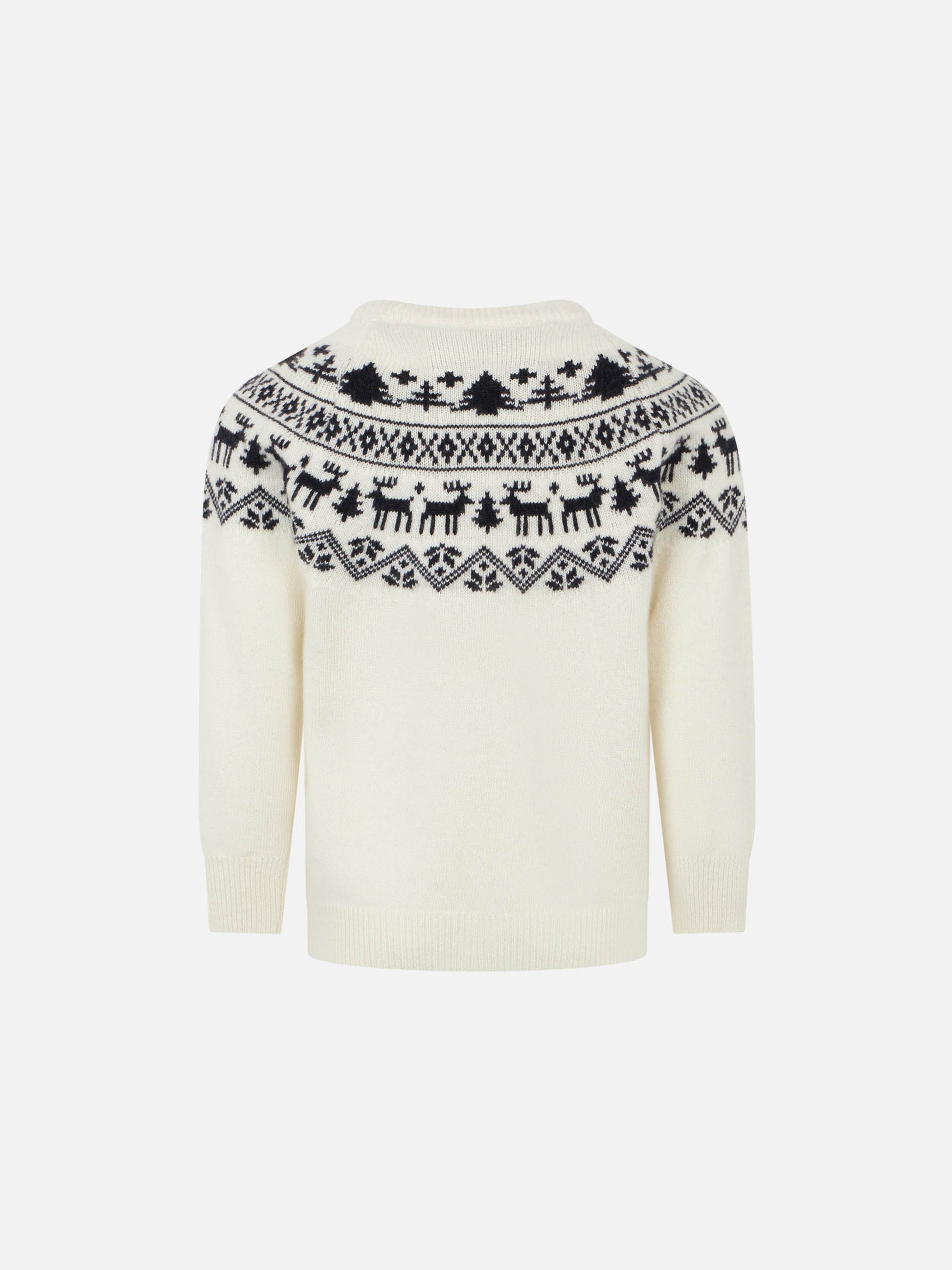 Kid crewneck sweater with Santa Claus norwegian print - MC2 Saint Barth