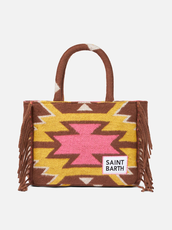 Colette blanket handbag with ethnic print