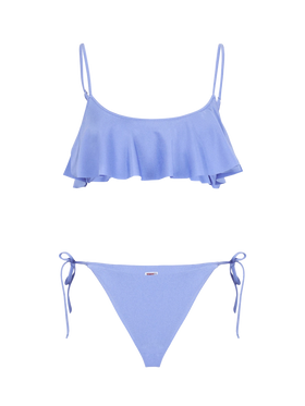 Woman lilac bralette bikini with volant