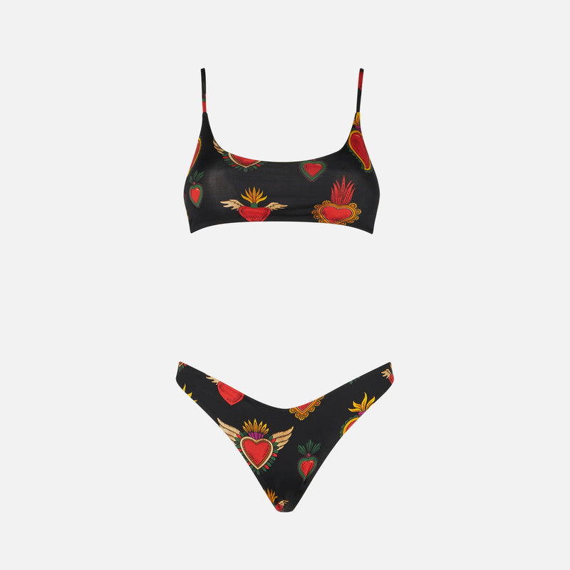 Bikini da donna a bralette cuori sacri