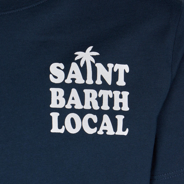 T-shirt da bambino in cotone con stampa Saint Barth Local