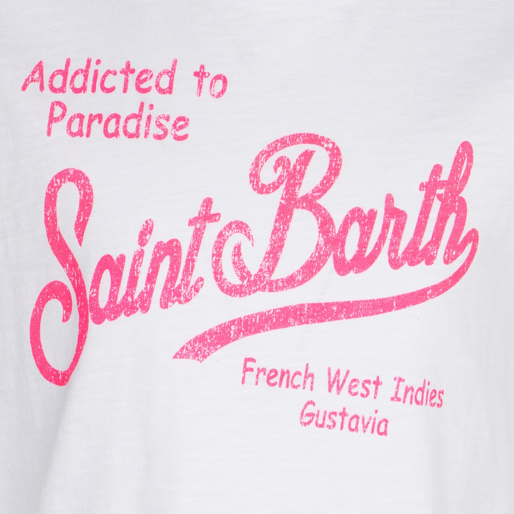 Girl cotton t-shirt with Saint Barth print - MC2 Saint Barth