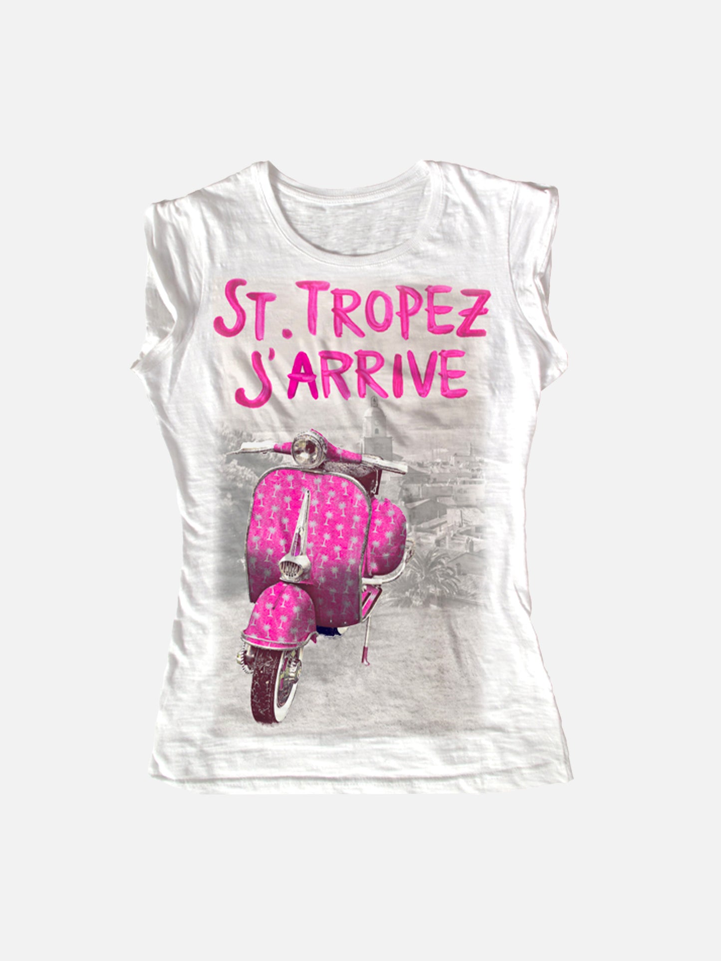 Girl t-shirt with St.Tropez J'arrive print - MC2 Saint Barth