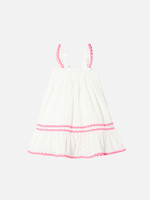 Girl white sangallo dress - MC2 Saint Barth