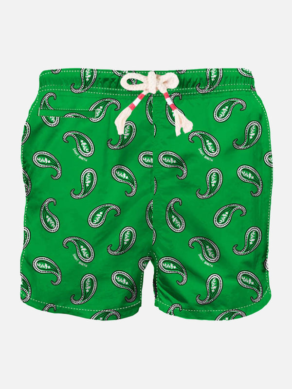 Man swim shorts with paisley print