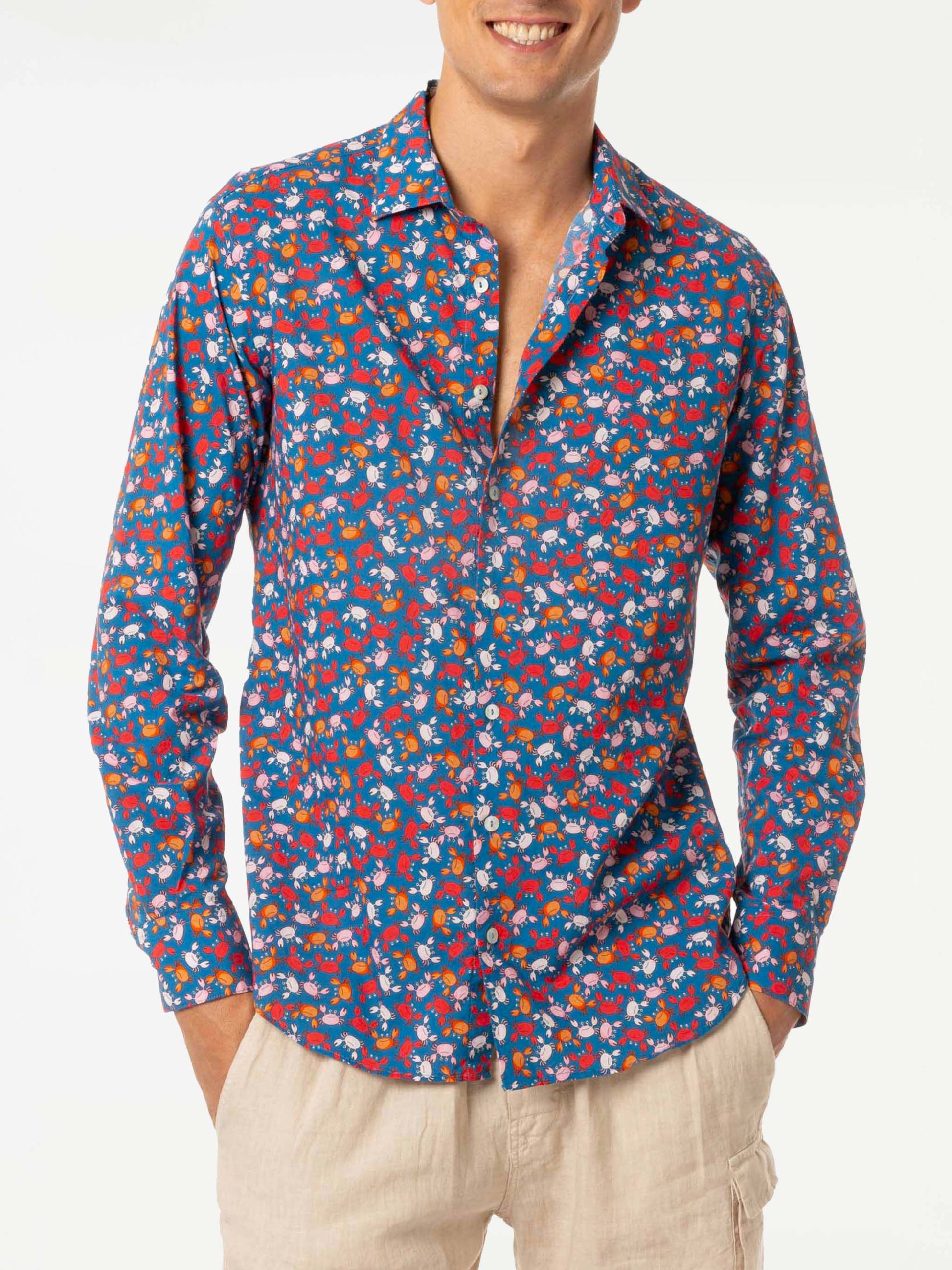 crab dress shirt Retro Rifle - Men's Button Down