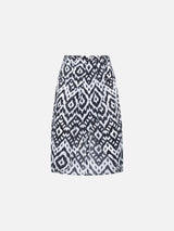 Woman midi skirt Amanda with ikat print