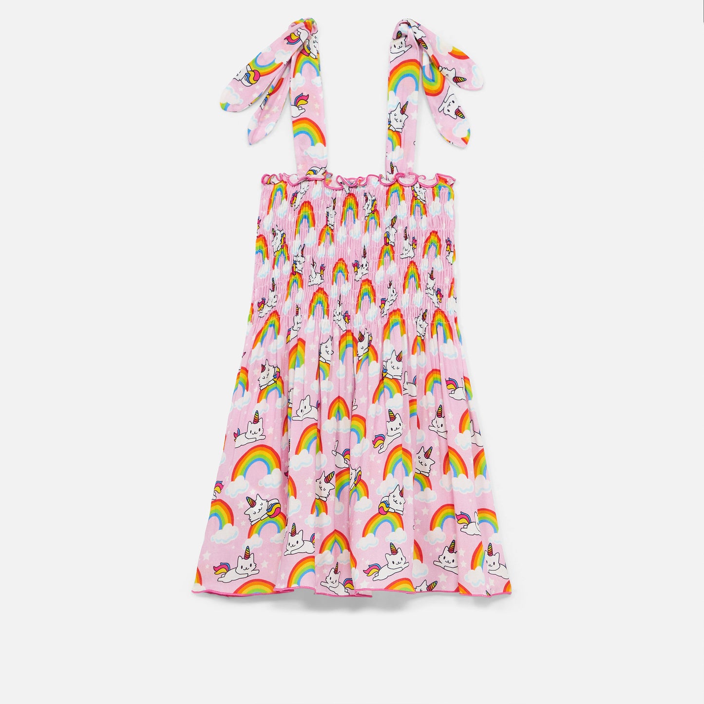 Cotton dress Lola with unicorn cat print - MC2 Saint Barth