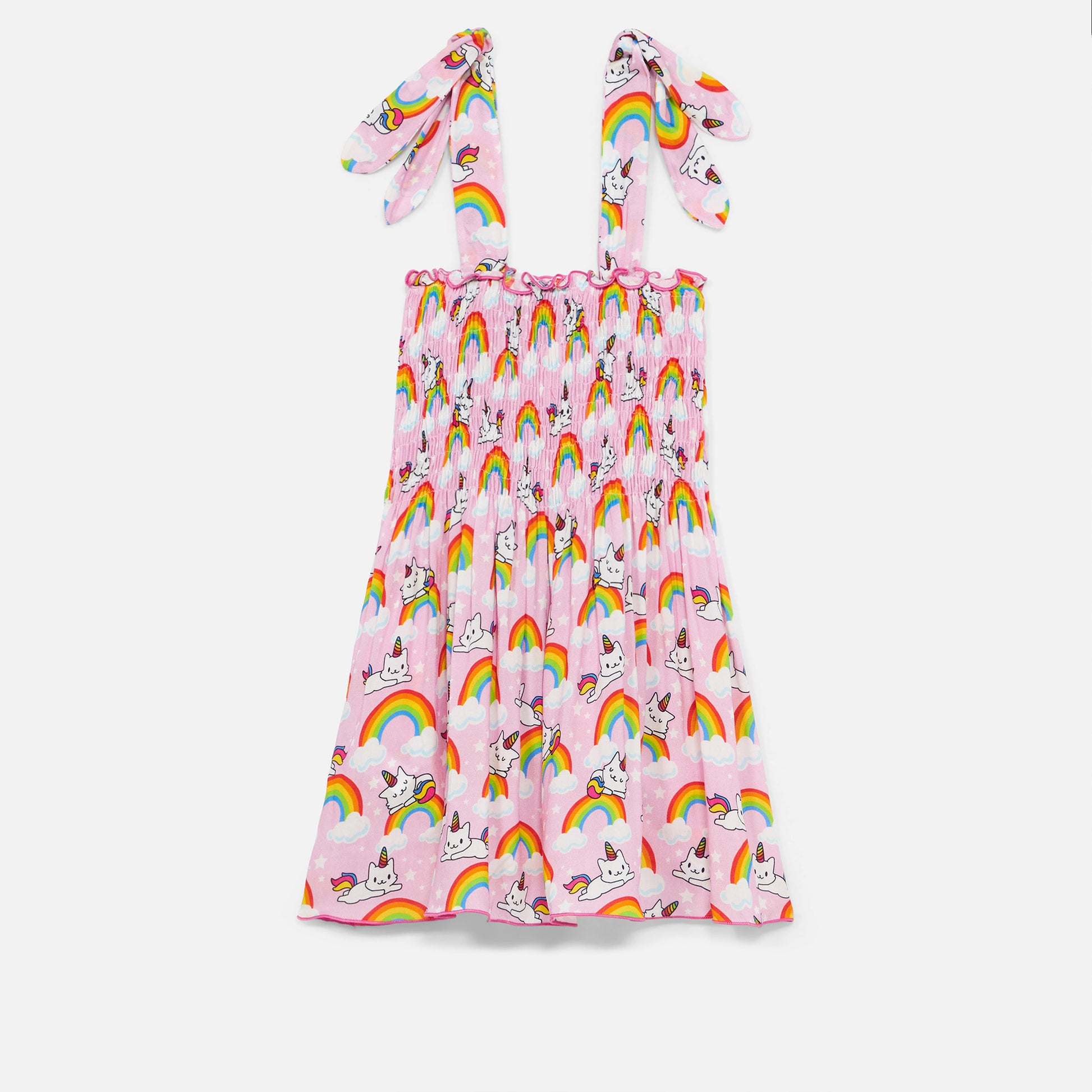 Cotton dress Lola with unicorn cat print - MC2 Saint Barth