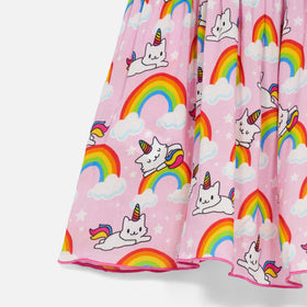 Cotton dress Lola with unicorn cat print - MC2 Saint Barth