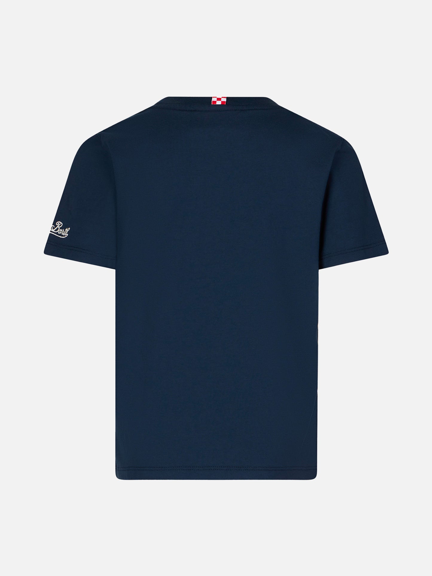 Boy cotton t-shirt with St. Barth Surfer Smurf | ©PEYO SPECIAL EDITION