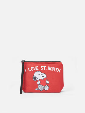 Aline wooly pochette with Snoopy print