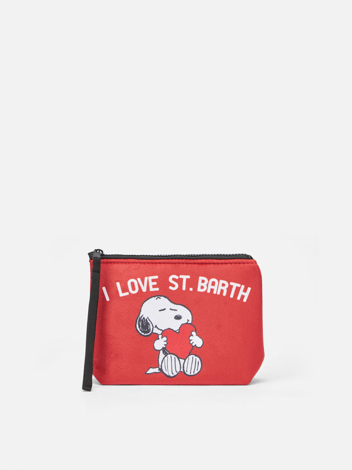 Aline wooly pochette with Snoopy print