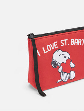 Aline wooly pochette with Snoopy print