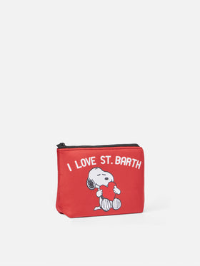 Aline wooly pochette with Snoopy print