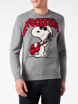 Herrenpullover mit Rundhalsausschnitt und Snoopy-Rockstar-Jacquard-Print | SNOOPY – ©PEANUTS SONDERAUSGABE