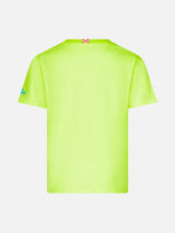 Boy fluo yellow cotton t-shirt with Snoopy Padel print | SNOOPY - PEANUTS™ SPECIAL EDITION