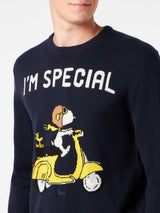 Maglione da uomo girocollo con stampa jacquard scooter Snoopy | SNOOPY - EDIZIONE SPECIALE ©PEANUTS