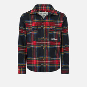 Boy wooly shirt with Snoopy and tartan print | SNOOPY PEANUTS™ SPECIAL EDITION