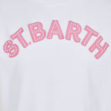 Girl t-shirt with St. Barth patch pink logo