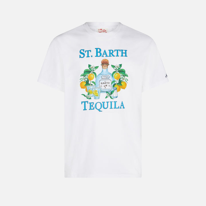 Man cotton t-shirt with St. Barth Tequila print - MC2 Saint Barth