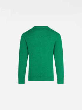Boy green sweater with St. Moritz jacquard