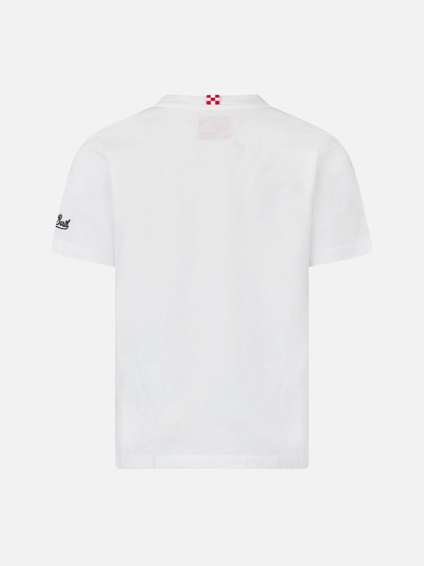 T-shirt da bambino in cotone con stampa auto