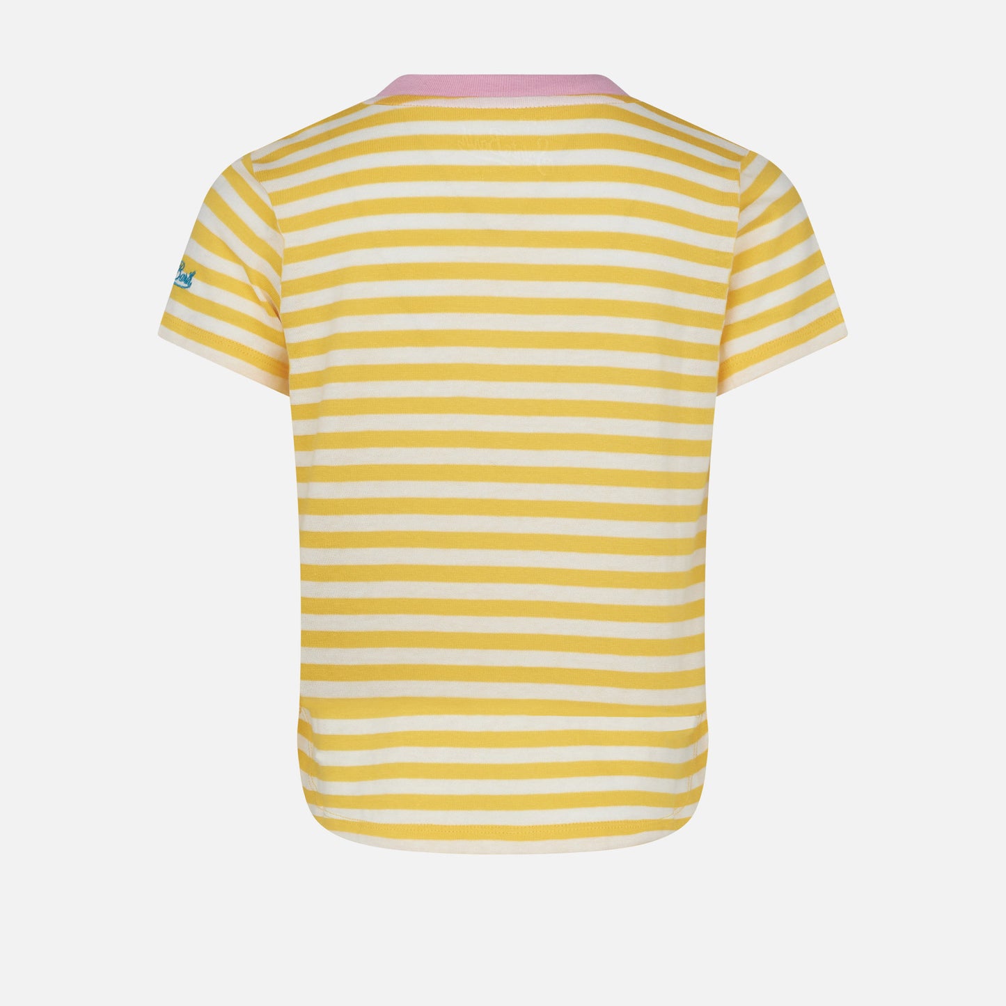 Girl striped t-shirt with St. Barth Princess embroidery - MC2 Saint Barth