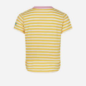 Girl striped t-shirt with St. Barth Princess embroidery - MC2 Saint Barth