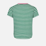 Girl t-shirt with stripes and embroidery