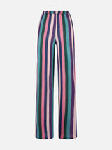 Multicolor knitted palazzo pants