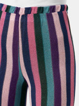 Multicolor knitted palazzo pants