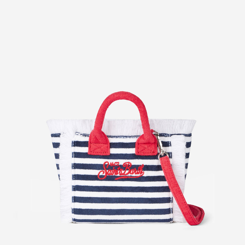 Mini Vanity terry striped handbag