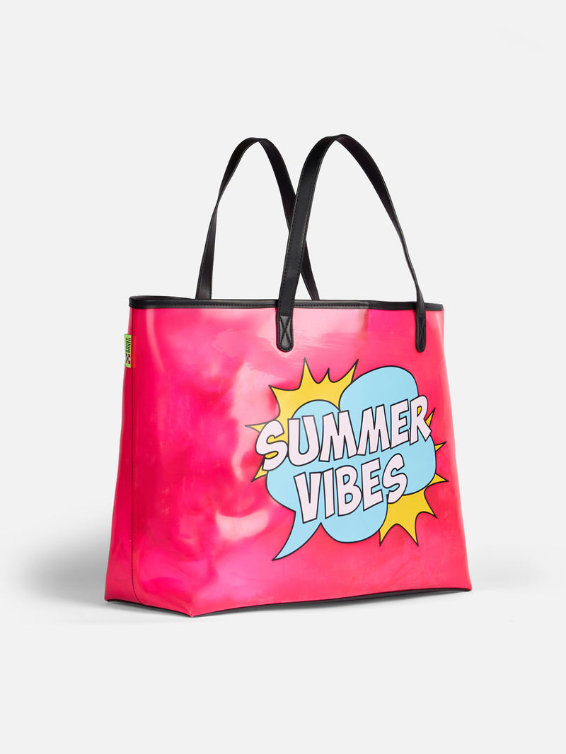 Transparente PVC-Tasche „Summer Vibes“.