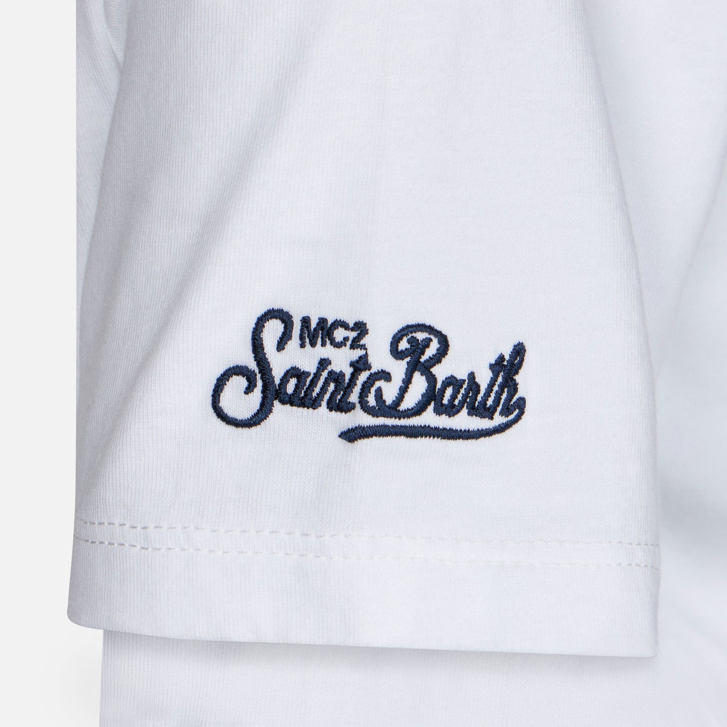 Boy cotton t-shirt with Surfer in St. Barth print